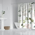thumbnail image 2 of Ensemble de Rideaux de Douche avec Encliquetage, Vigne de Feuille Verte Lvy (3) Rideaux de Douche Imperméables, Doublure de Douche, Rideau de Bain Chic Contemporain en Polyester, 72x72 Pouces, 2 of 4