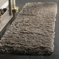 thumbnail image 3 of SAFAVIEH Polar Abbot Solid Shag Runner Rug, Mushroom, 2'3" x 8', 3 of 9