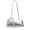 Silver, variant on Black PU Leather Korean Bow Underarm Bag Square Shoulder