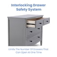 thumbnail image 4 of Delta Children Epic 3 Drawer Dresser with Interlocking Drawers - Greenguard Gold Certified, Grey, 4 of 8