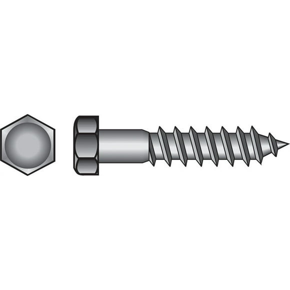 The Hillman Group 812012 Hot Dipped Galavanized Hex Lag Screw, 1/4 X 2-1/2-Inch, 100-Pack