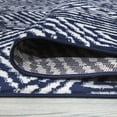 thumbnail image 4 of Ottomanson Diagona Geometric Cubes 8x10 Area Rug, 7'8" x 9'8", Navy/Ivory, 4 of 7