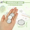 thumbnail image 2 of Plastic Book Binding Discs, 11Pcs 28mm Round Discbound Expansion Discs Binder Ring for DIY Notebooks Planner Accessories, Silver, 2 of 7