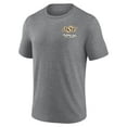thumbnail image 2 of Men's Heather Gray Oklahoma State Cowboys Region Outdoors Tri-Blend T-Shirt, 2 of 3