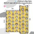 thumbnail image 5 of Cat Head and Bowtie Yellow Pattern Teens Toddler Nap Mat with Pillow, Sleeping Mat Bag for Preschool Daycare 60"x20", 5 of 6