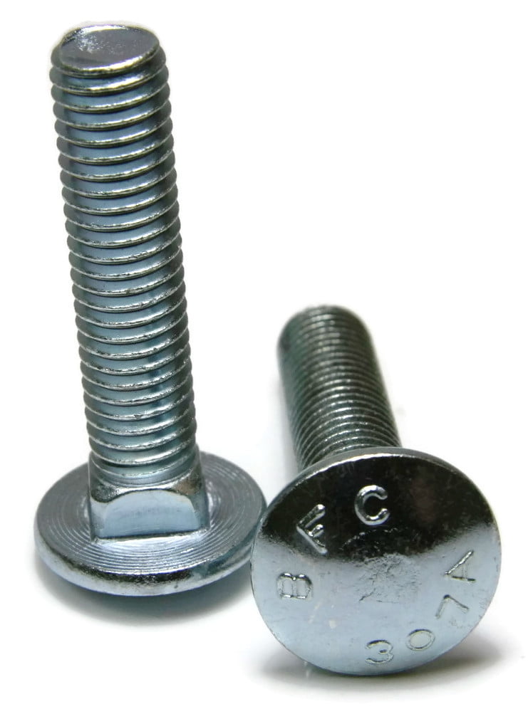 Select Length & Qty 1/4"-20 Zinc 307A Carriage Bolts Round Head Square Neck 