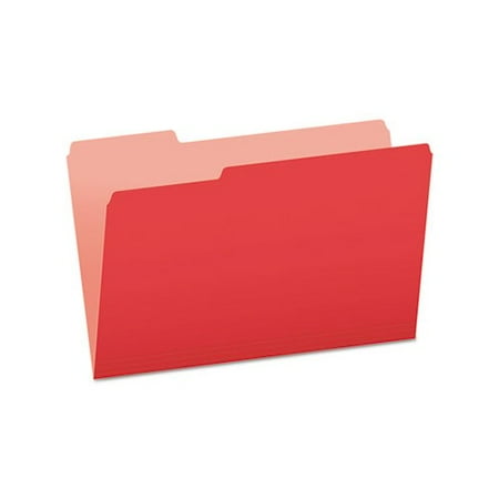 UPC: 0078787033115 | Colored File Folders 1/3-Cut Tabs  Legal Size  Red/Light Red  100/Box