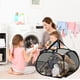 thumbnail image 3 of Hamper con abertura ancha, bolsillo lateral, resistente, plegable, ahorro de espacio, ropa de lavandería, almacenamiento, alta capacidad, fácil de mover, tejido transpirable, para, 3 of 8