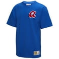 thumbnail image 2 of Men's Mitchell & Ness Hank Aaron Royal Atlanta Braves Legends Collection Vintage Logo T-Shirt, 2 of 6