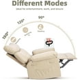 thumbnail image 5 of Luku Oversized Manual Recliner, PU Leather Recliner Chair with 1.5X Sponge Filling and Easy Recline Mechanism, Comfort Lazy Chair for Living Rooms and Bedrooms, 5 of 8