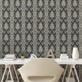 thumbnail image 3 of Ambesonne Damask Peel & Stick Wallpaper for Home, Victorian Baroque Style, 13"x100", Charcoal Grey Cream, 3 of 6