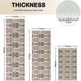 thumbnail image 4 of Boho Brown Damask Ethnic Pattern Kitchen Rugs Sets Of 3,Kitchen Runner Rugs Non Skid Washable,Decorative Kitchen Floor Mats for Kitchen,Sink,Laundry,17"x30"+ 17"x47" + 17"x59", 4 of 6
