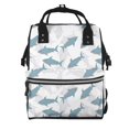 thumbnail image 1 of Fotbe Cute Shark Mochila Maternidad - Lona de Sarga Impermeable, Mochila de Pañales de Gran Capacidad con Múltiples Bolsillos y Correas Ajustables, 1 of 6