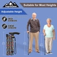 thumbnail image 2 of Bastón plegable Supregear, ajustable en 5 niveles de altura, ligero, plegable, portátil, de viaje, con correa para la muñeca y mango en T, para personas mayores, hombres y mujeres con discapacidad, di, 2 of 5