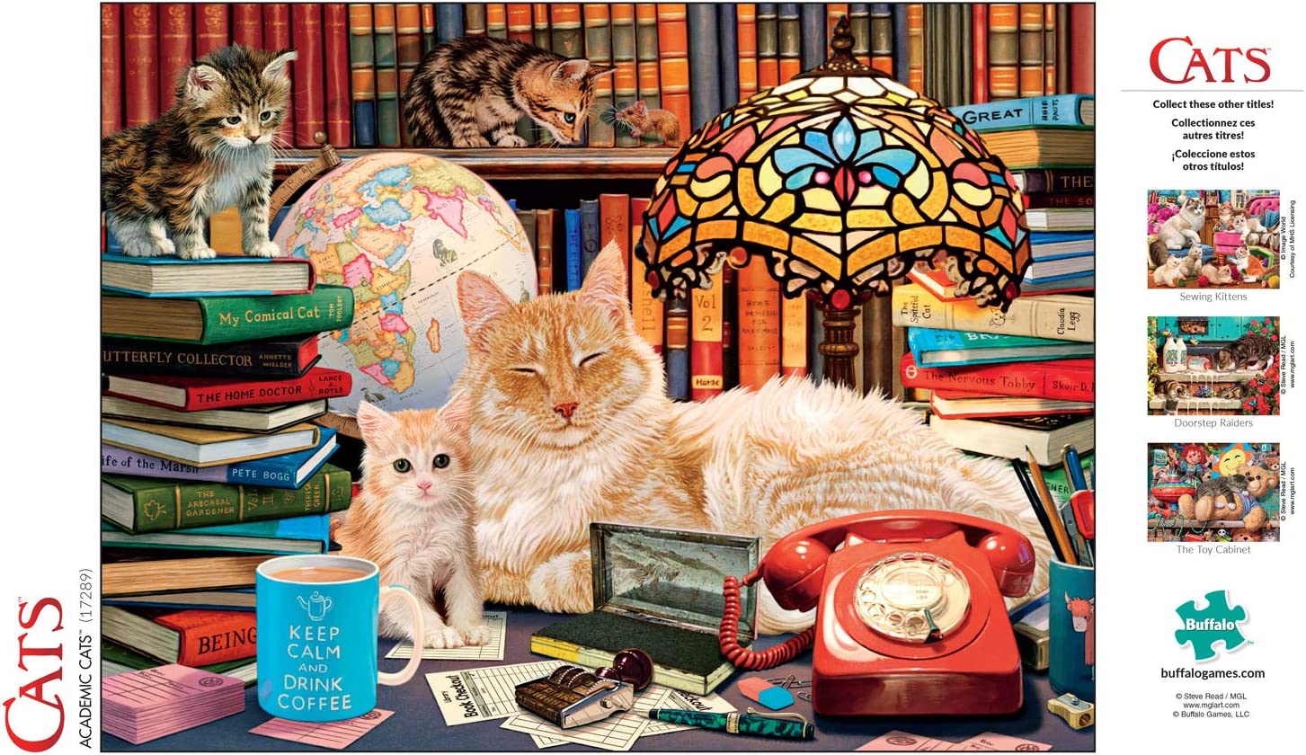 Buffalo Games - Cats - Academic Cats - 750 Piece Jigsaw Puzzle