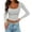 Light Grey, variant on Womens Long Sleeve Crop Tops Square Neck Ribbed Slim Fitted Base Layer Basic Shirt Thermal Undershirts