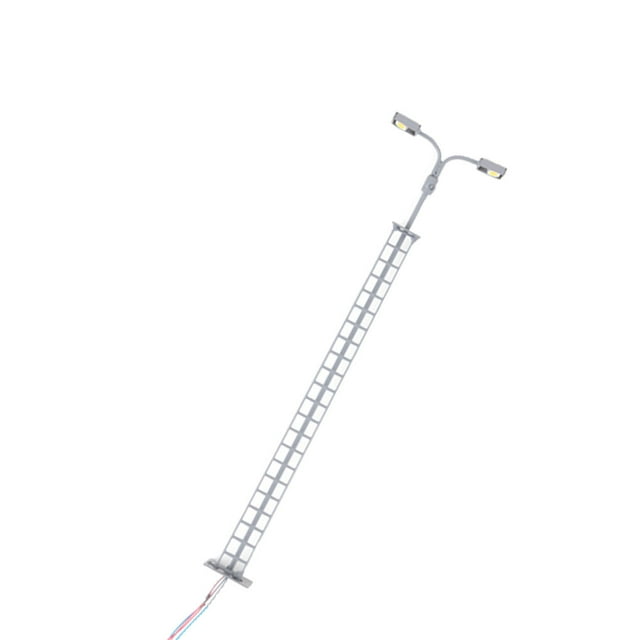 Inteprter Modelo de lámpara de vía férrea, musgo, micropaisaje, exterior, tamaño pequeño, LED, poste de luz de Metal, patios, jardín, patio de Artesanía Gris (luz cálida) Inteprter HA064535-04