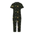 thumbnail image 5 of asdoklhq Womens Pajamas Set Christmas Women V-neck Short Sleeved Pajamas and Pants Set Casual Pajamas with Pockets Green L, 5 of 5