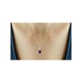 thumbnail image 2 of 5 1/2 Carat T.G.W. Ruby And White Diamond Accent 14K Gold over Silver 3-Piece Jewelry set, 2 of 7