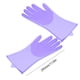 thumbnail image 4 of Billuyoard 1 par de guantes para lavar platos con estropajo, tazones para platos, limpieza de alimentos, limpieza, manoplas resistentes al calor, Mostrada Púrpura Billuyoard HA060614-03, 4 of 6