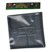 Angle View: Zoo Med Nano Breeze Substrate Bottom Tray 1 Count (10"L x 10"W x 1"H) Pack of 4