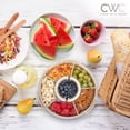 thumbnail image 6 of COOK WITH COLOR Round Snackle Box – 6-Compartment Serving Tray with Lid and Handle, Cream – Kids Lunch Box & Meal Prep Snack Container, 6 of 9