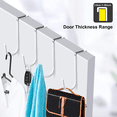 thumbnail image 3 of Over The Door Hook, 6 Pack Soft Rubber Surface Design to Prevent Article Scratches Door Hooks for Hanging Clothes, Towels, Coats, and More(White), 3 of 5