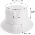 thumbnail image 2 of Gorra tipo bucket algodón 22.4 pulgadas gorra tipo bucket ventilada para adolescentes uso diario playa senderismo, 2 of 7
