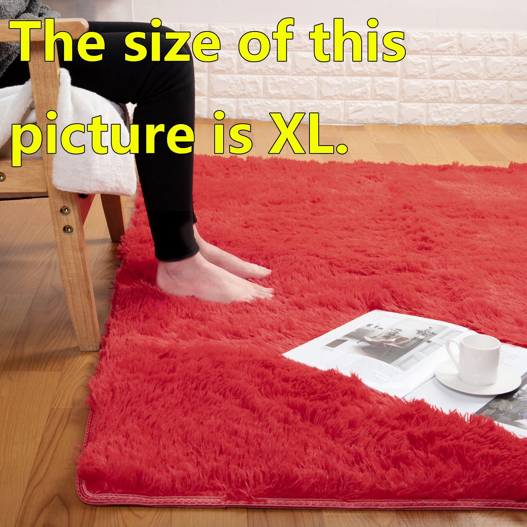 JANSION Ultra Soft Indoor Modern Area Rugs Fluffy Living Room Carpets