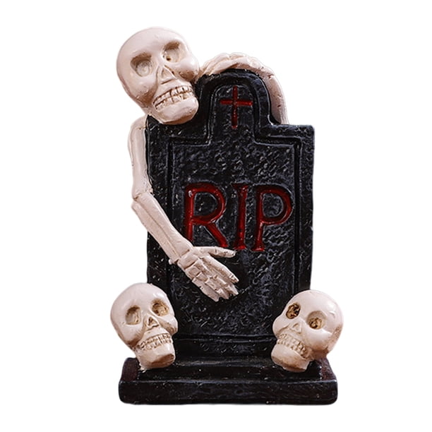 Estatua en Miniatura Espeluznante Adorno Resina Halloween para Oficina Casa (lápida Sepulcral)