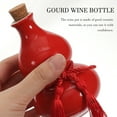 thumbnail image 4 of Gourd Wine Set Ceramic Container Small Bottle Liquor Holder Desk Top Decor Feng Shui Ceramics, 4 of 6