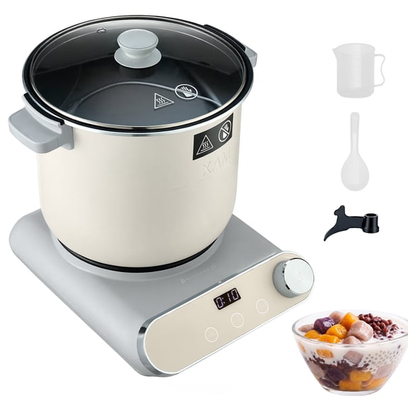 KFFKFF 7.4 Quart Electric Dough Mixer with Ferment Function, Ideal for Pizza, Pasta, Sourdough, and Fufu, Nonstick Aluminum Pot, Timer, Face-Up Control Panel, Household Dough Kneading Machine