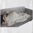 thumbnail image 5 of Abstract Surreal Soft Flannel Fleece Throw Blanket, Broomstick Spooky Witch Fear Nightmare Eve Graphic Art, Cozy Plush for Indoor and Outdoor Use, 50" x 60", Charcoal Grey and Marigold, by Ambesonne, 5 of 5