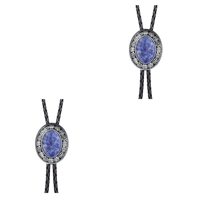 Corbata de Bolo Qarigey ondulada ovalada luz turquesa accesorios ajustables para ropa diseño único