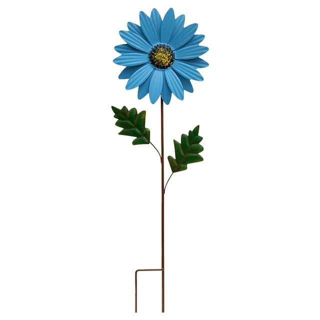 PVCS Outdoor Garden Decoration Iron Flower Courtyard Ground Inserted Metal Flower Decoration
