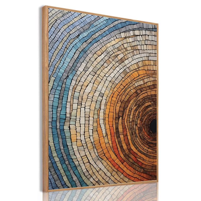 Lienzo para pared IBHJSART, anillo de árbol enmarcado, impresión abstracta