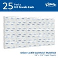 thumbnail image 2 of Kleenex® Scottfold™ Multifold Paper Towels (13254), with Fast-Drying Absorbency Pockets™, White, (25 Packs/Case, 120 Sheets/Pack, 3,000 Packs/Case), 2 of 8