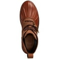 thumbnail image 3 of POLO RALPH LAUREN Mens Brown Mixed Media Lug Sole Pull Tab Cushioned Buckle Accent Waterproof Oslo Round Toe Block Heel Lace-Up Leather Boots Shoes 9 D, 3 of 3