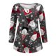 thumbnail image 4 of Pntutb Mujer Invierno Sexy Cuello Redondo Manga Larga Impreso tops Navidad Impreso Regular Blusa Pntutb Pntutb-685, 4 of 5