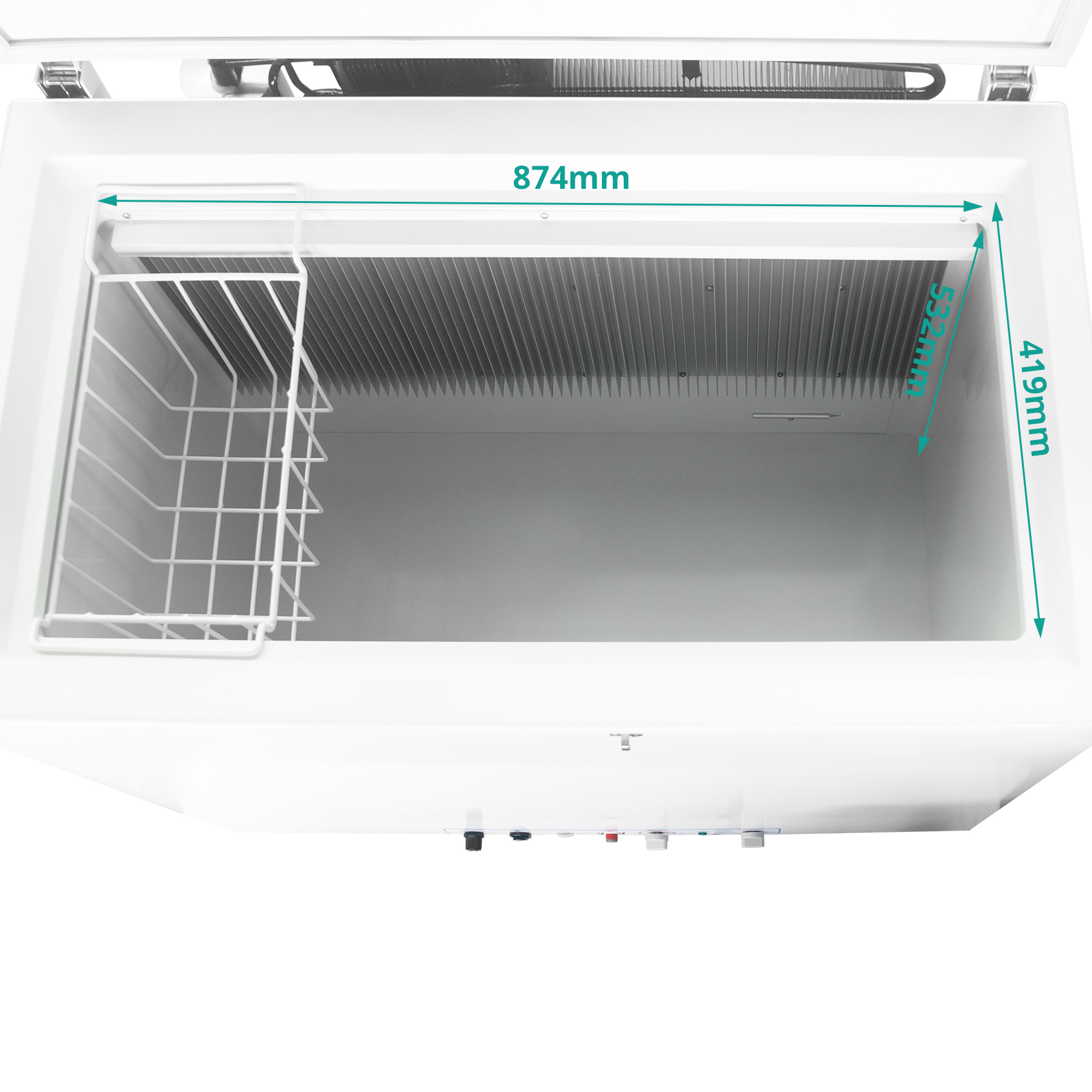 7 Cu ft Chest Freezer, LPG/110v 2 Way Propane Off Grid Lock and Top Open Door Outdoor Camping White