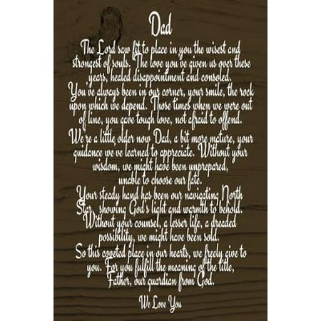 Dad We Love You - Brown Faux Wood Journal : 6x9 Blank Lined 120 Page Father Notebook, Daddy Gift Idea, Father's Day Poem Card Alternative, Birthday Present For