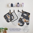 thumbnail image 5 of Tiger on Cloud 5 Pcs Kitchen Set Heat Resistant Oven Mitts and Non-Slip Pot Holders with Adjustable Cooking Apron, 5 of 6