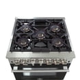 thumbnail image 5 of Forno Capriasca 30-Inch Freestanding Dual Fuel Range, 4 Burners, True Convection Oven, Black Door, 5 of 5