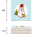 thumbnail image 3 of POGLIP Snowman Christmas Set of 4 Coaster for Drinks, Absorbent Ceramic Stone Coasters Cup Mat with Cork Base for Home Kitchen Room Coffee Table Bar Decor, 3 of 4
