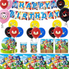 47 Sonic Birthday Party Supplies, Sonic Party Decorations Include Banners, Balloons, Tablecloths, Dinner Plates, Napkins, Cartoon Birthday Party Favor for Kids