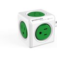 thumbnail image 1 of Powercube Electric Outlet Wall Adapter, Power Strip with 5 Outlets & Surge Protection, Green, 1 of 9