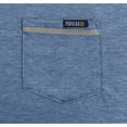 thumbnail image 5 of Dwelliawo Button Shirts for Men Short Sleeve Henley Shirts Lightweight Loose Clothing Summer Casual Tee Shirts Button Collared Shirt with Pocket Light Blue L, 5 of 7