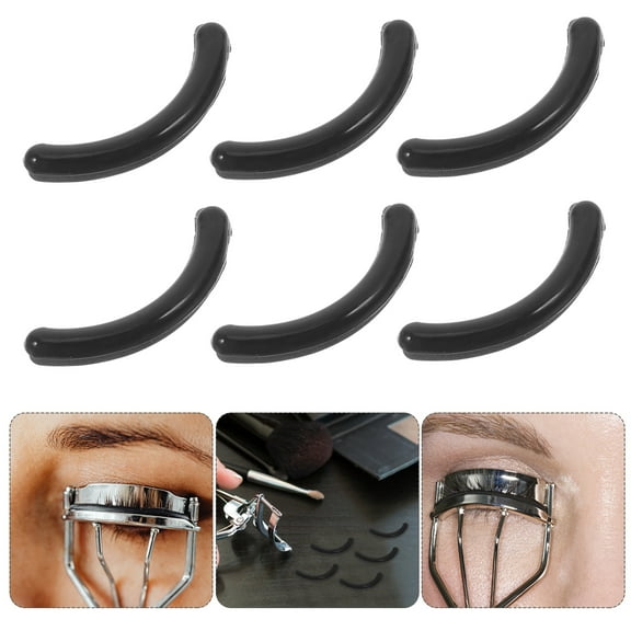 16Pcs Silicone Eyelash Curler Replacement Pads Soft Rubber Refills for Universal Eyelash Curlers Black