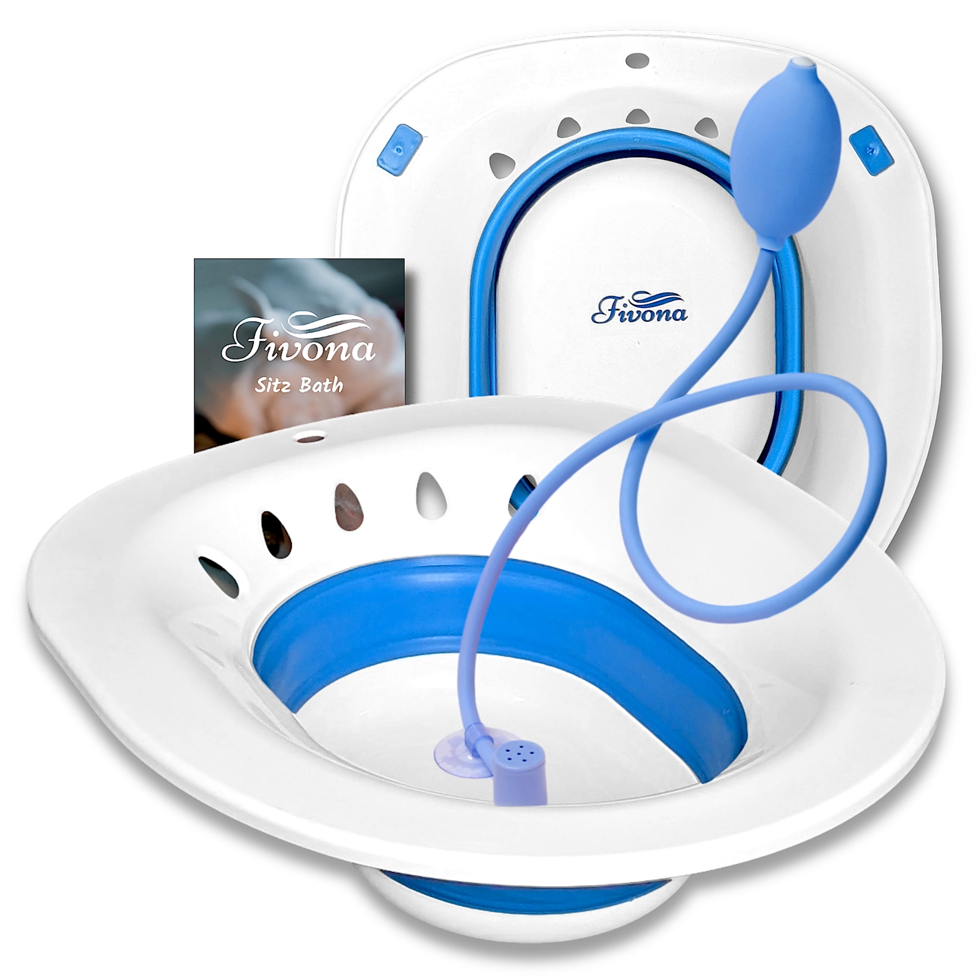 Fivona Expandable Sitz Bathtub for Soak and Steam Over the Toilet Seat