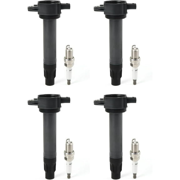 POLARPRA Ignition Coils & Iridium Spark Plugs, 4PCS, Compatible with Chrysler 200, Sebring, Avenger, Journey, Compass